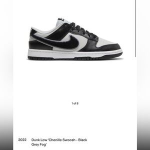 Dunk Low ‘Chenille Swoosh-Black Grey Fog’